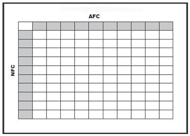 Super Bowl Football Squares Template Printable